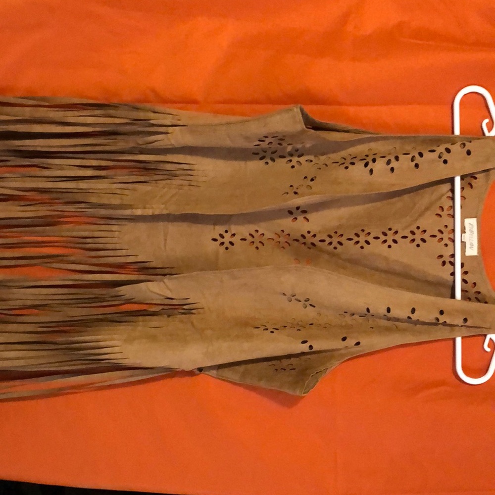 Suede Fringed Vest